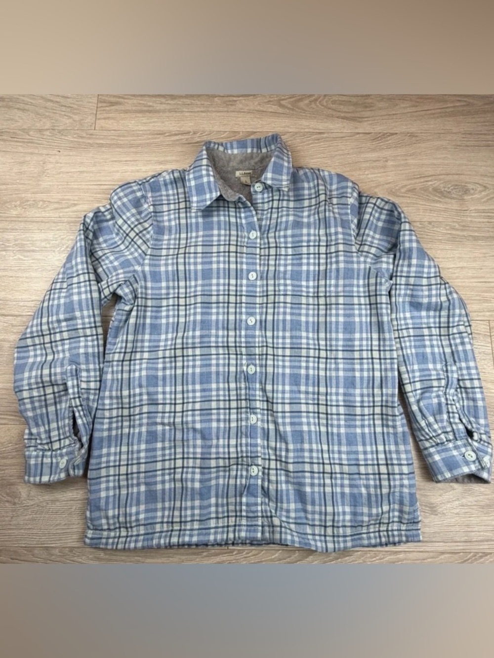 Men's Light Blue Plaid Shirt Jacket - Lightweight Layer